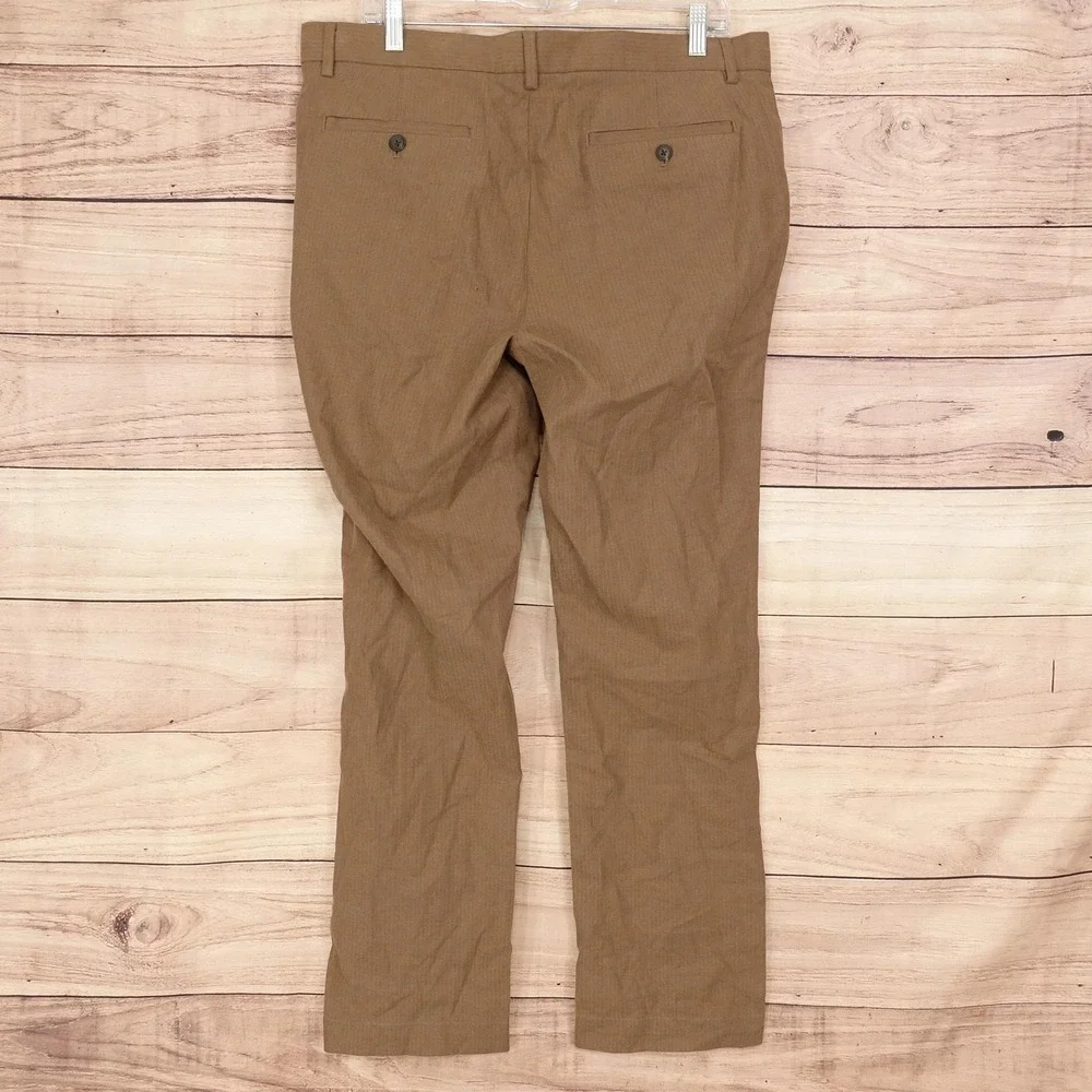 Banana Republic Pants Mens 34x30 Brown Cotton Chino Flat Front Casual Aiden Fit